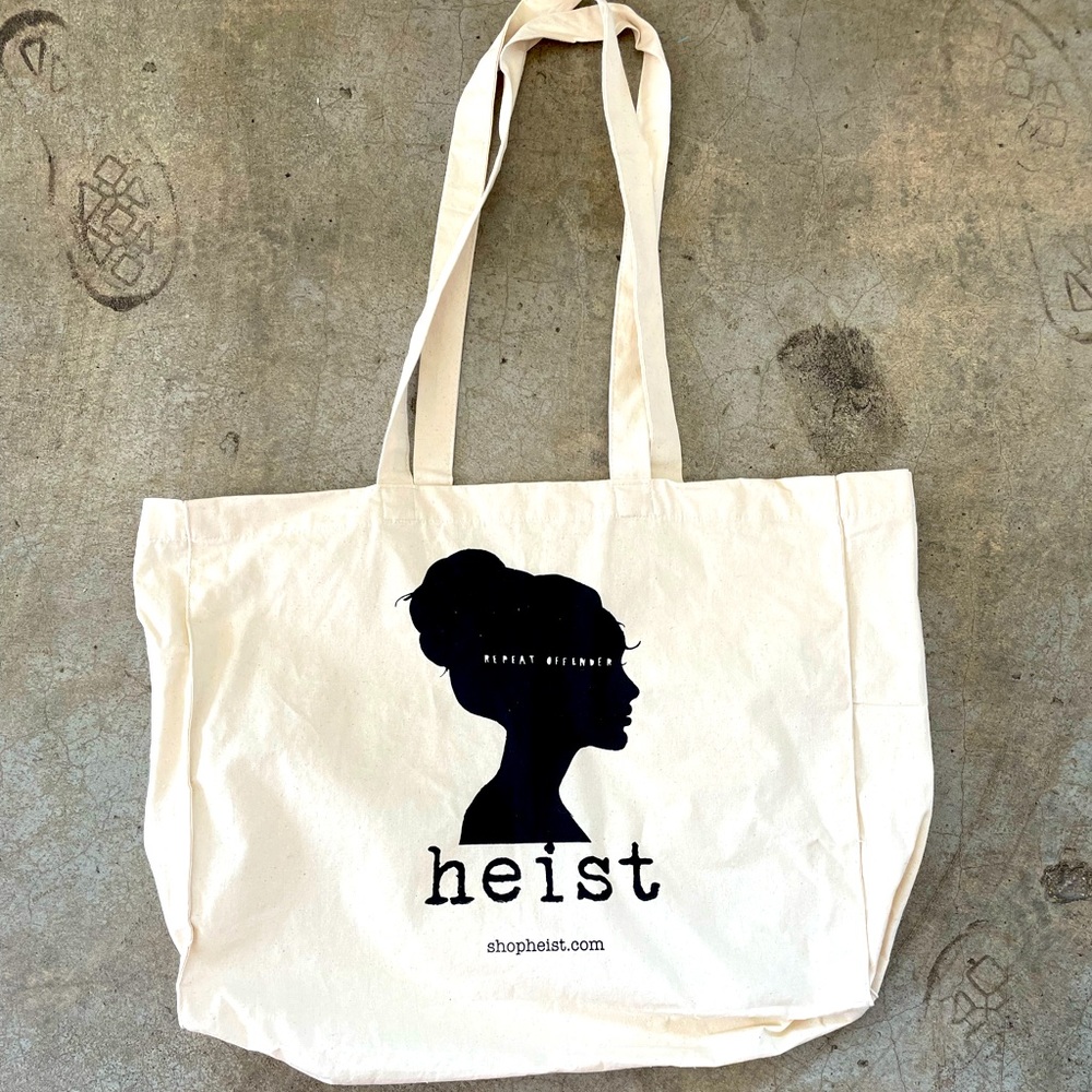 “REPEAT OFFENDER” The cutest and chic reusable shopping canvas tote.